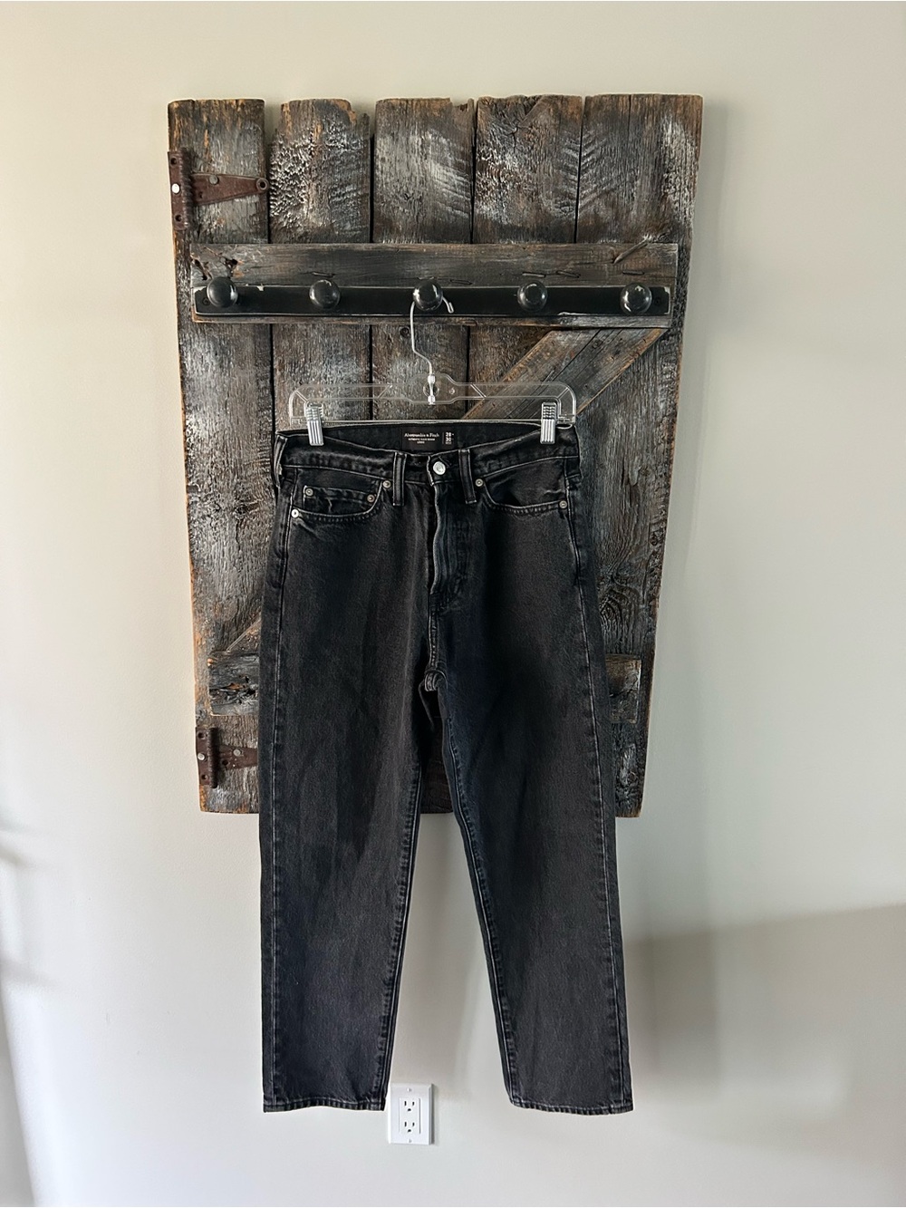 Womens Abercrombie & Fitch Classic High-Rise Black Jeans